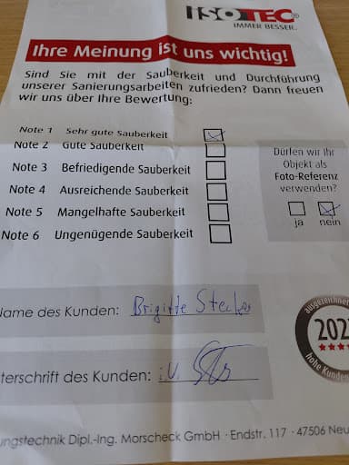 ISOTEC-Fachbetrieb Abdichtungstechnik Dipl.-Ing. Morscheck GmbH — Kundenfoto